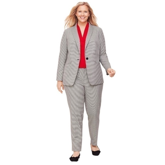 Talbots Signature micro houndstooth woven ankle pants size 14 - Picture 4 of 9